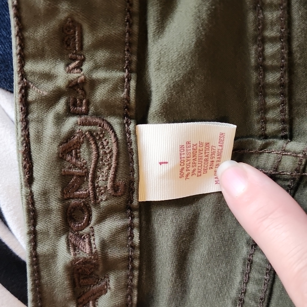 Arizona, Size 1, olive green Jeggings. - Picture 5 of 6